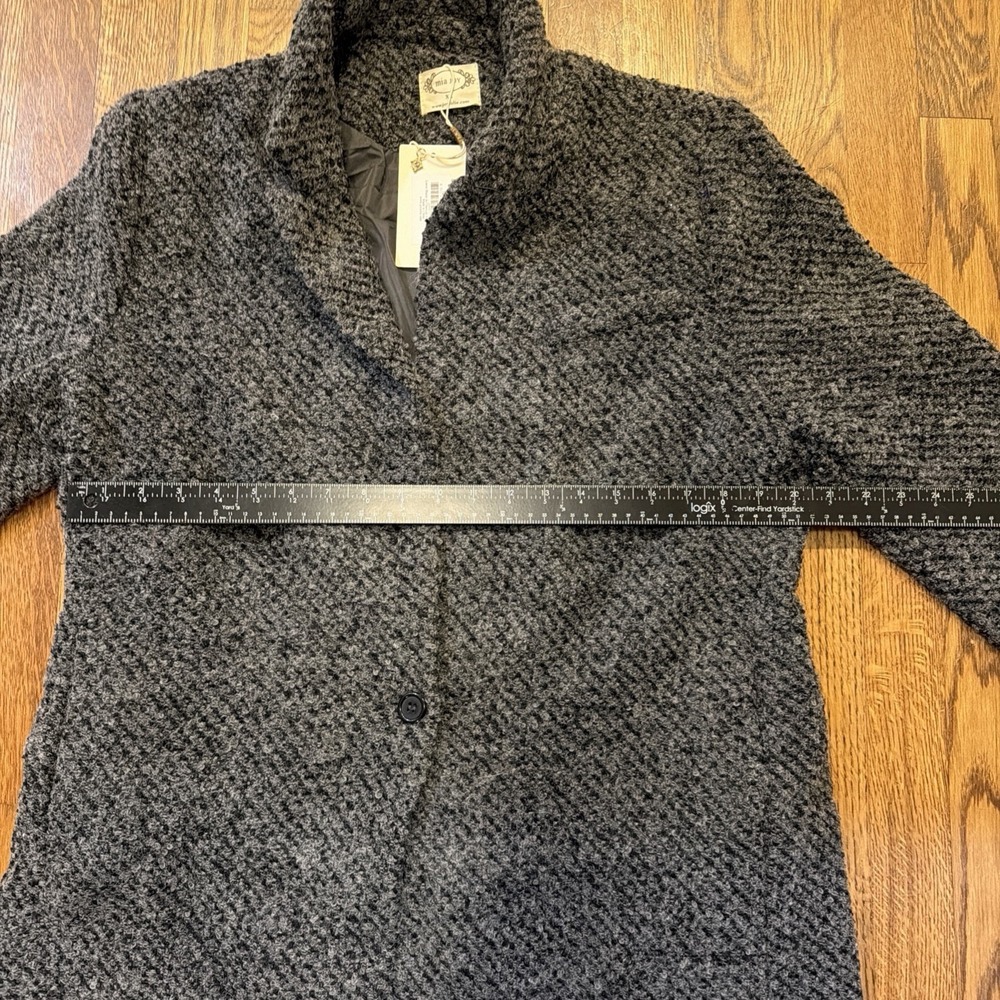 Joyfolie Mia Joy Louve Blazer Charcoal Black Wool Blend Womens Size XL - Picture 12 of 16